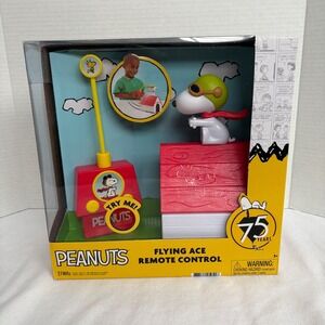 Peanuts Flying Ace Snoopy Remote Control Toy Dog‎ House 75th Anniversary